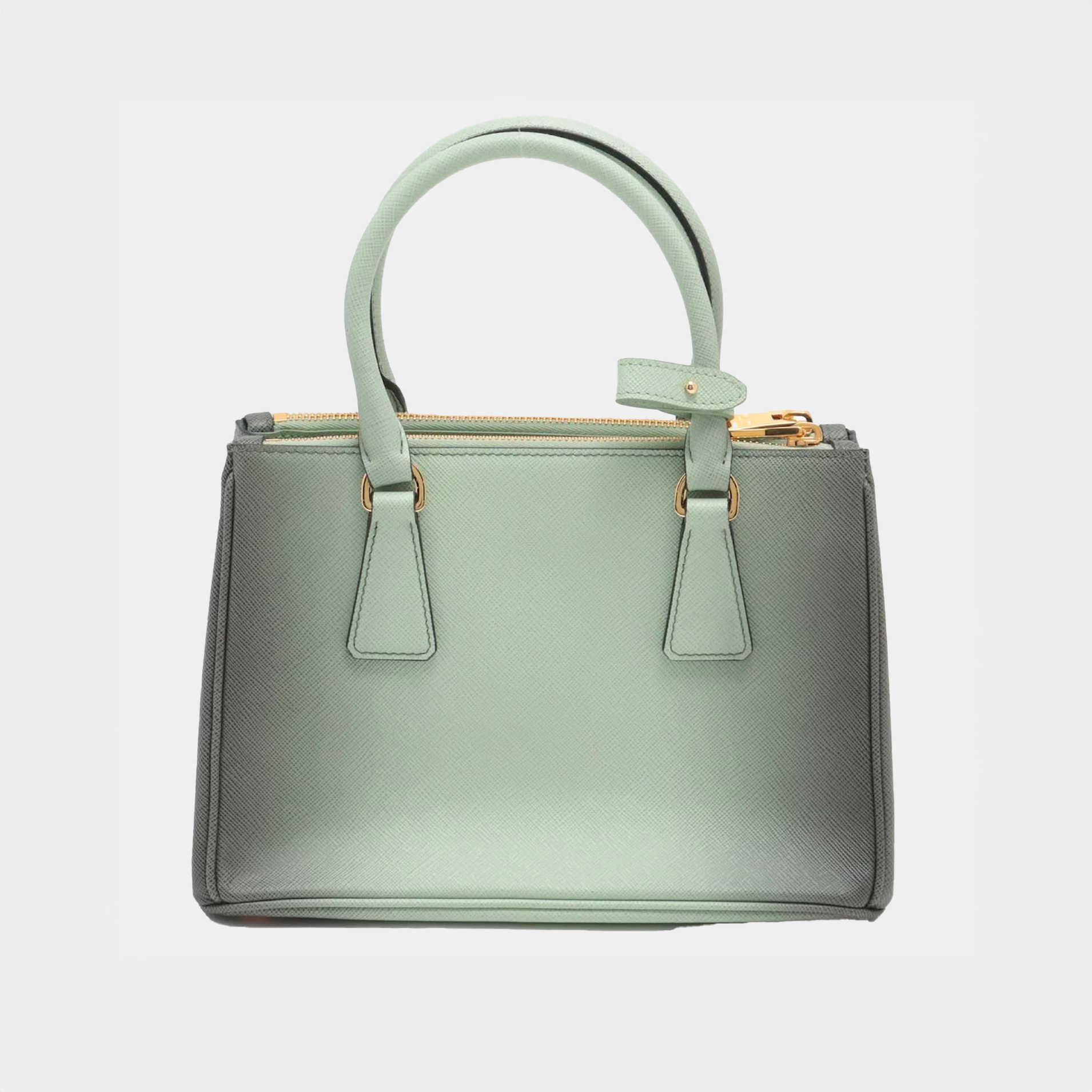 Prada Galleria Small Saffiano Pelle Ombreggiata Verde Chiaro
