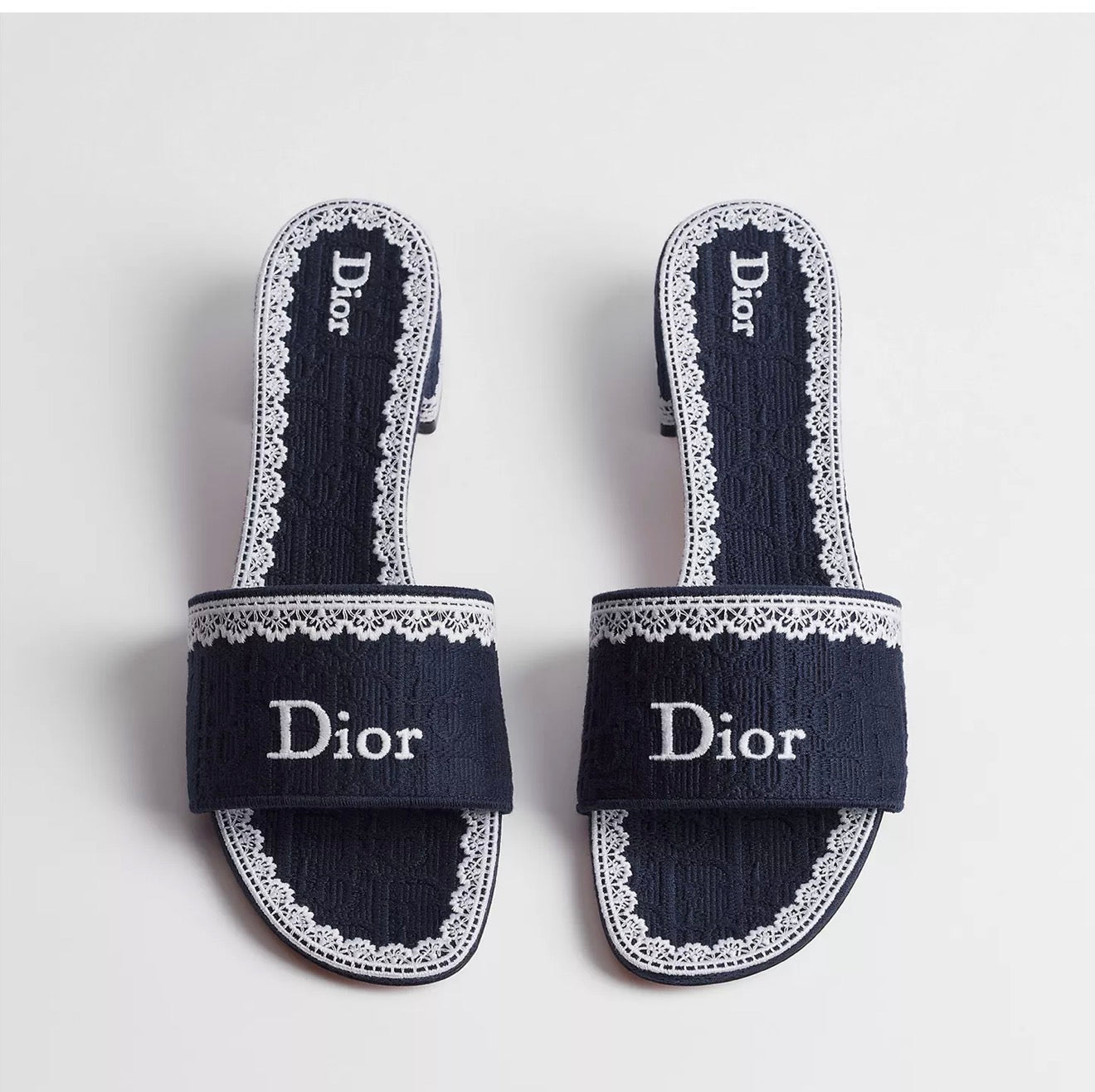 Dior Dentelle Heeled Slide