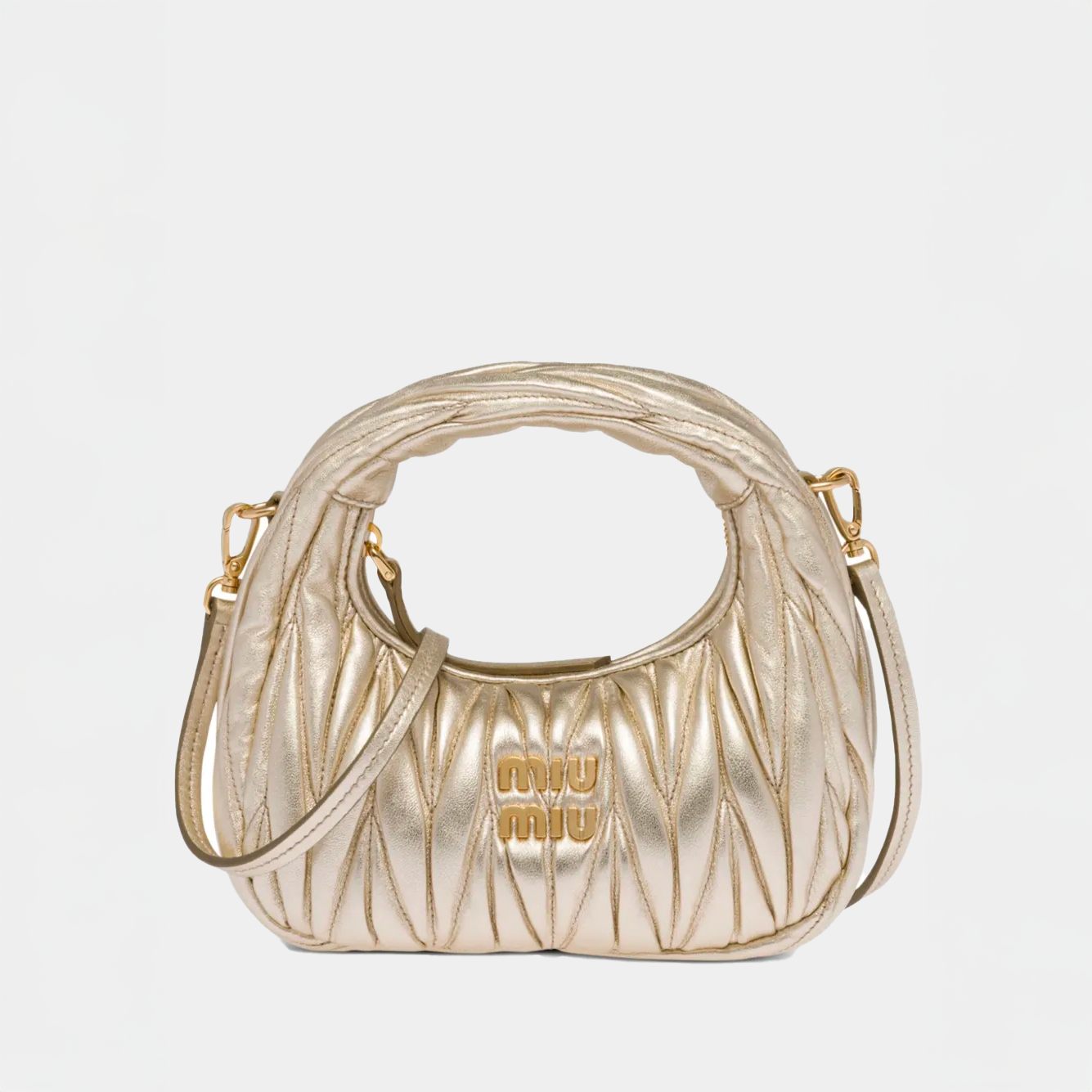 Borsa a spalla Miu Wander matelassé mini