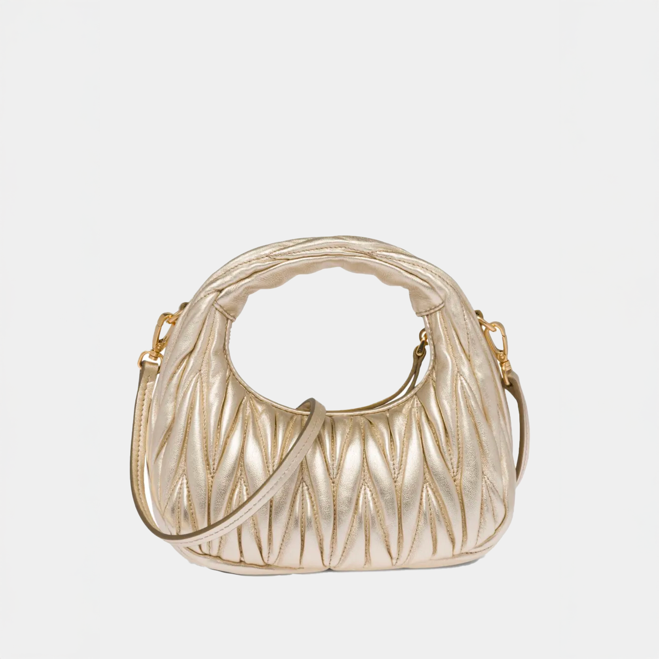 Borsa a spalla Miu Wander matelassé mini
