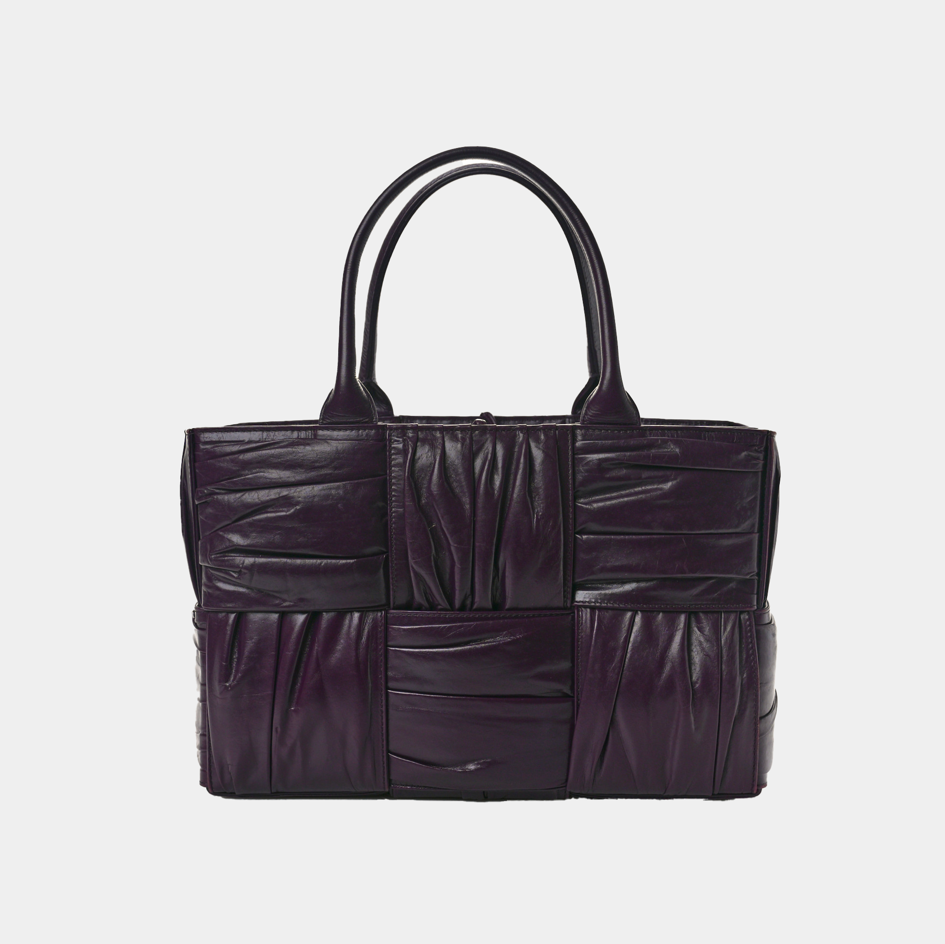 borsa bottega veneta Foulard Intrecciato Pleated Medium Arco Tote