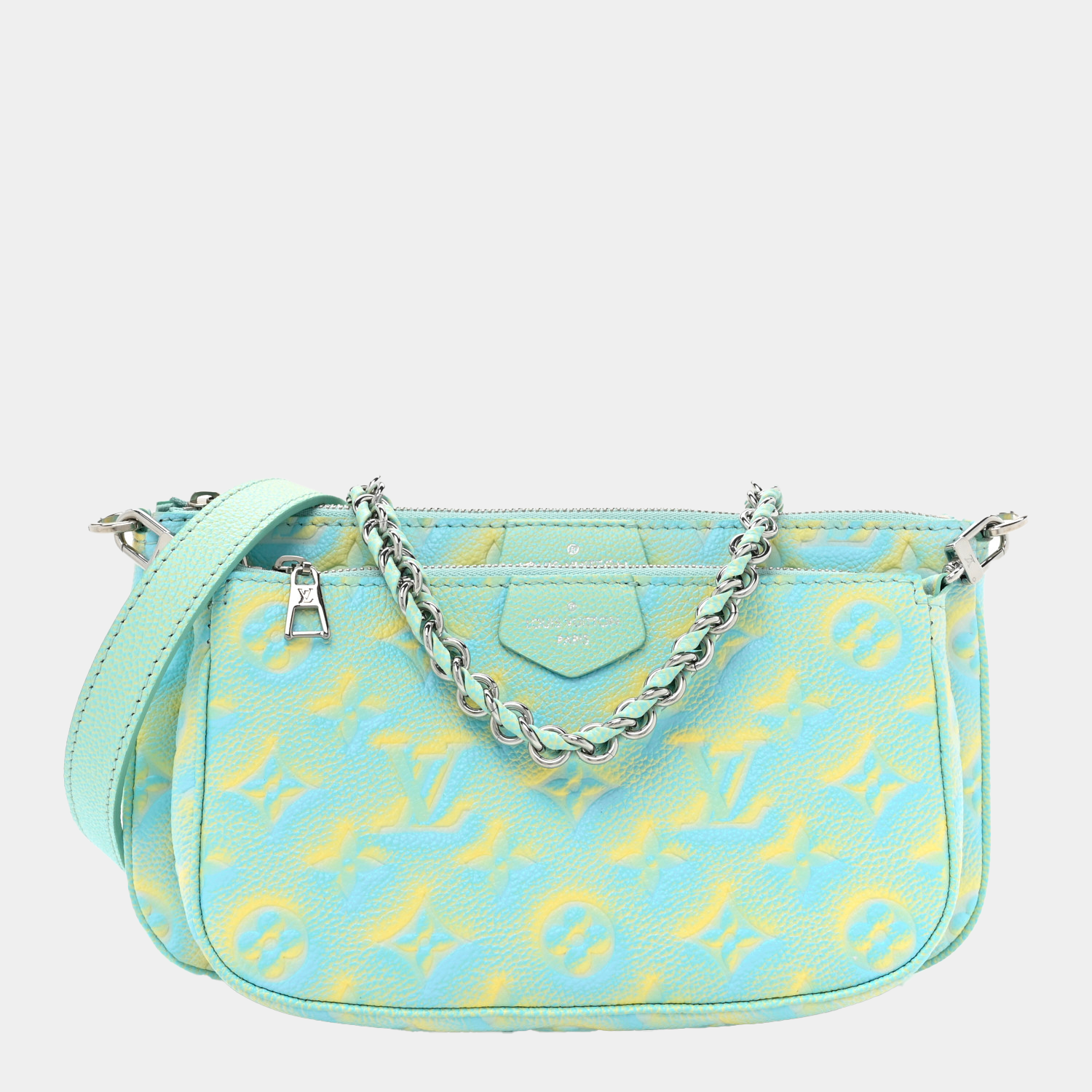 LOUIS VUITTON Empreinte Monogram Summer Stardust Multi Pochette Accessories Water Green