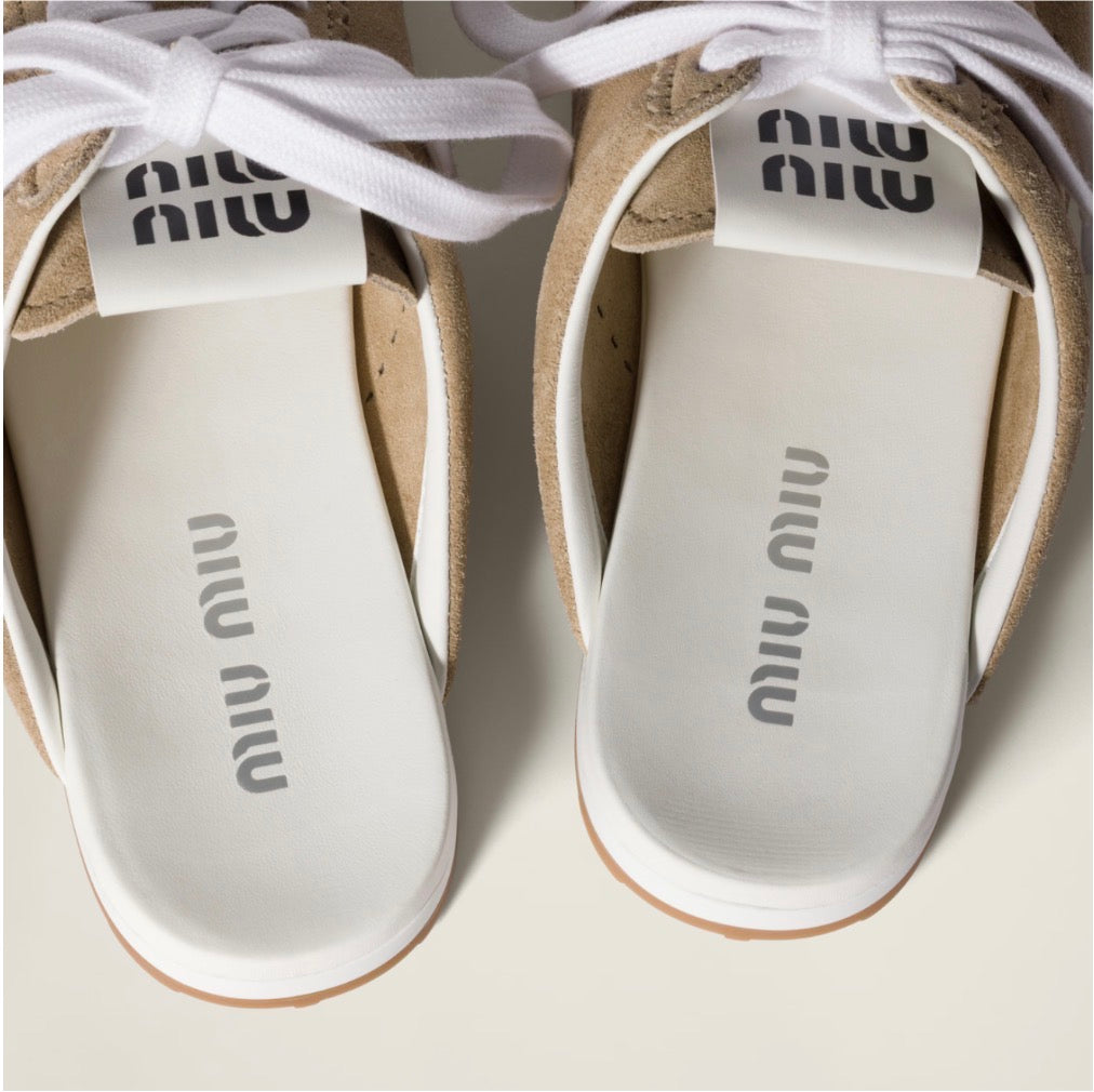 Sabot Plume in pelle scamosciata