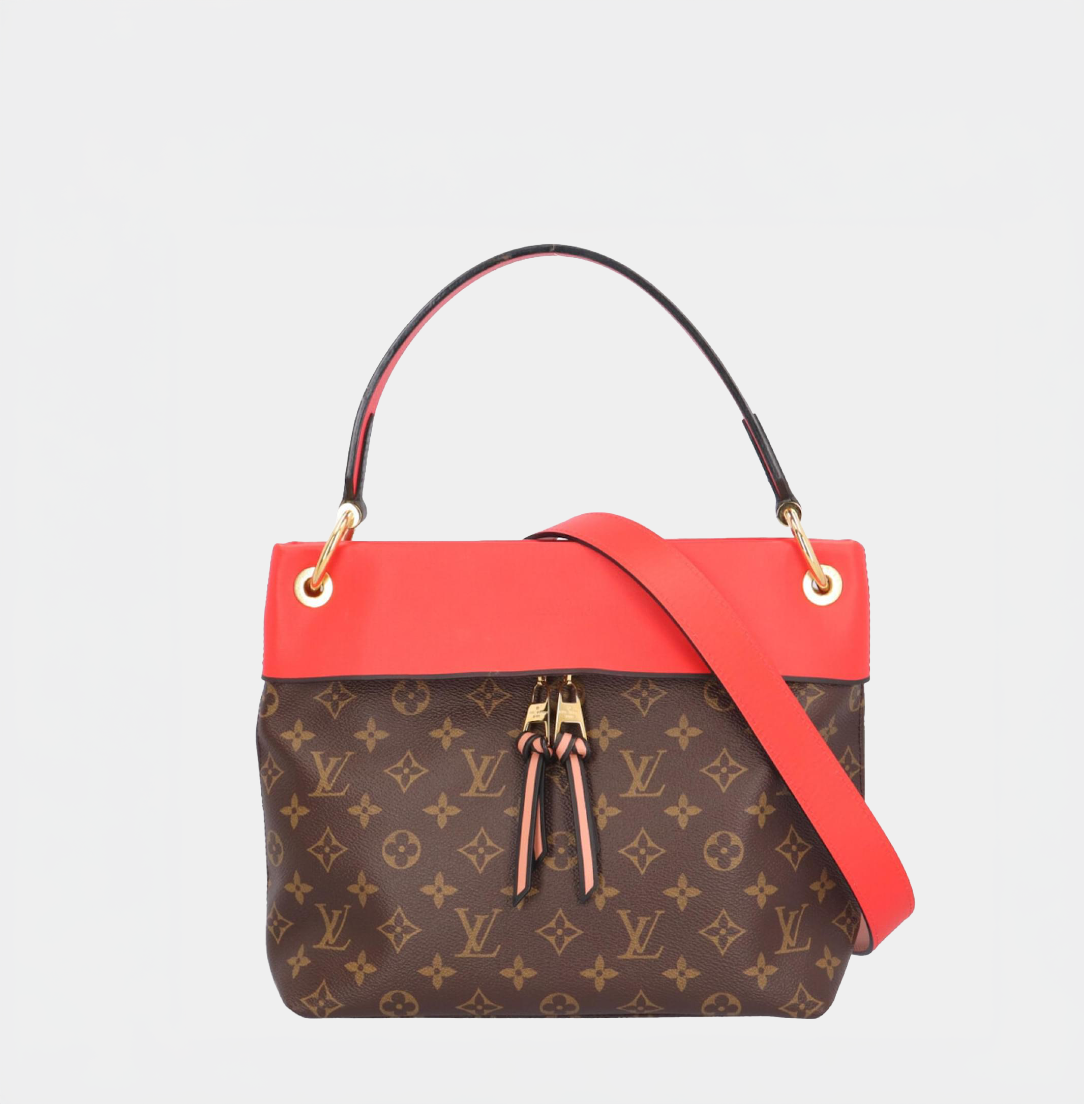 Borsa a Spalla Monogram Tuileries di Louis Vuitton Marrone Rosso