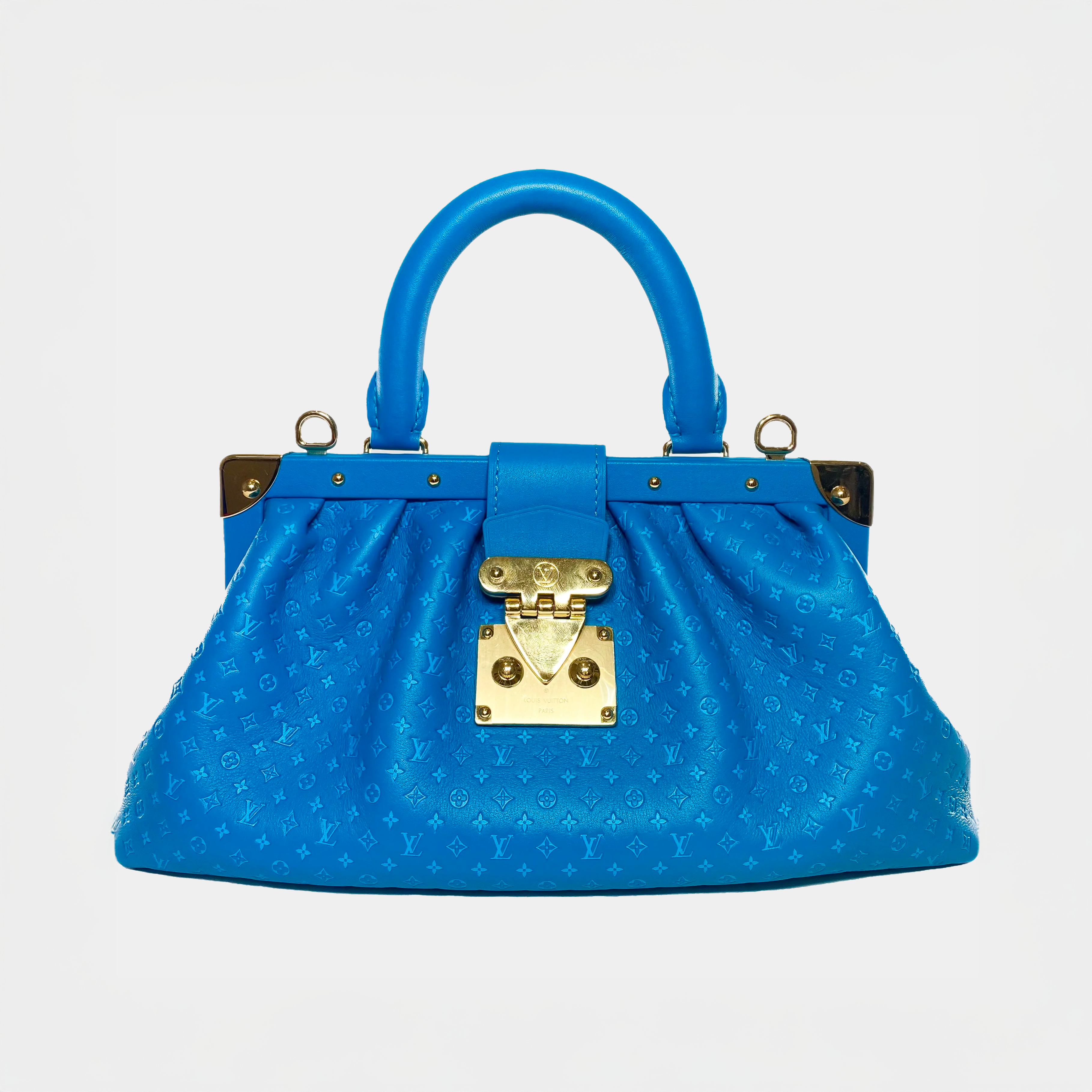LOUIS VUITTON TURQUOISE EMBOSSED NANOGRAM