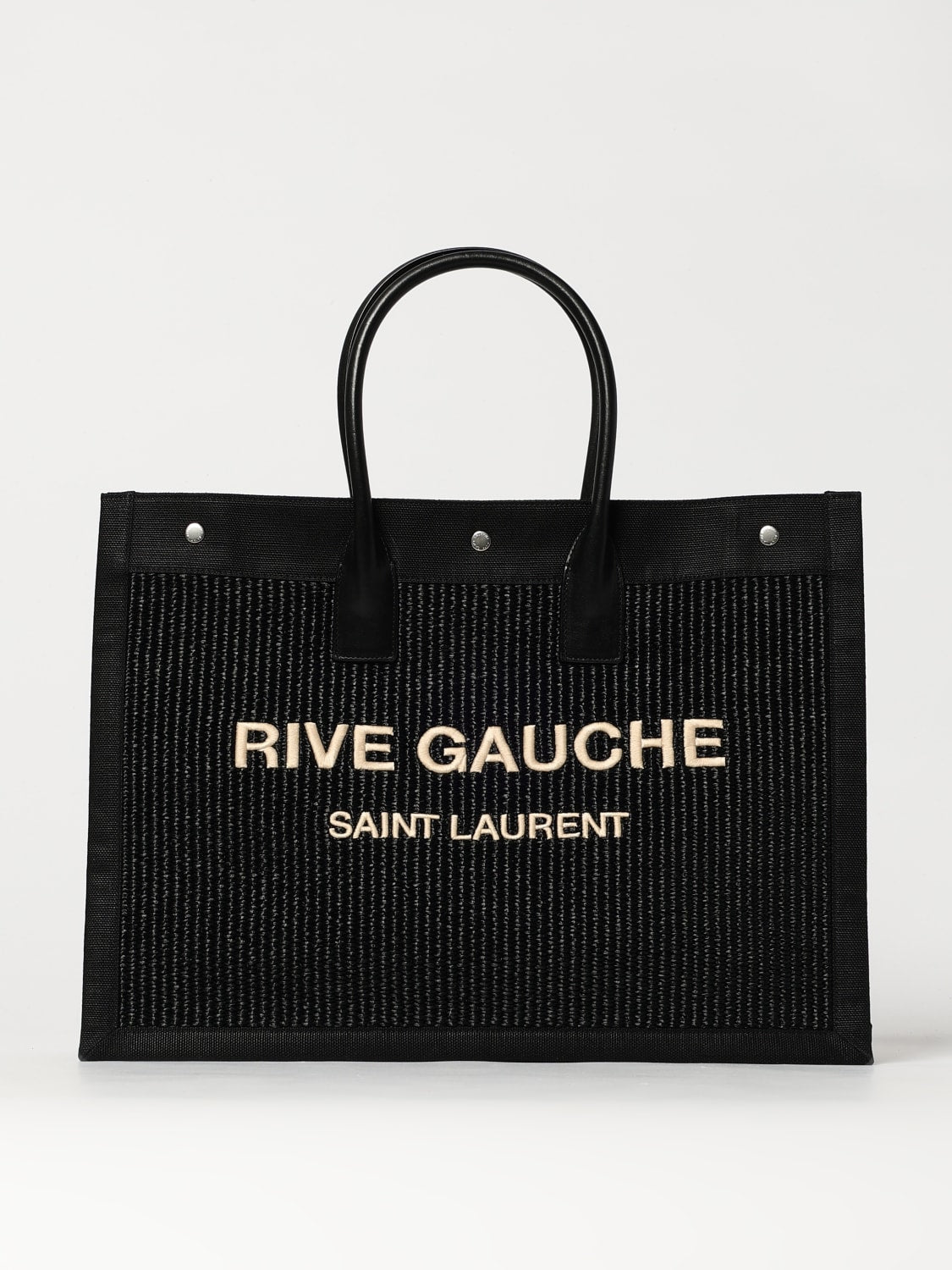 BORSA TOTE SAINT LAURENT "RIVE GAUCHE LARGE" IN RAFFIA
