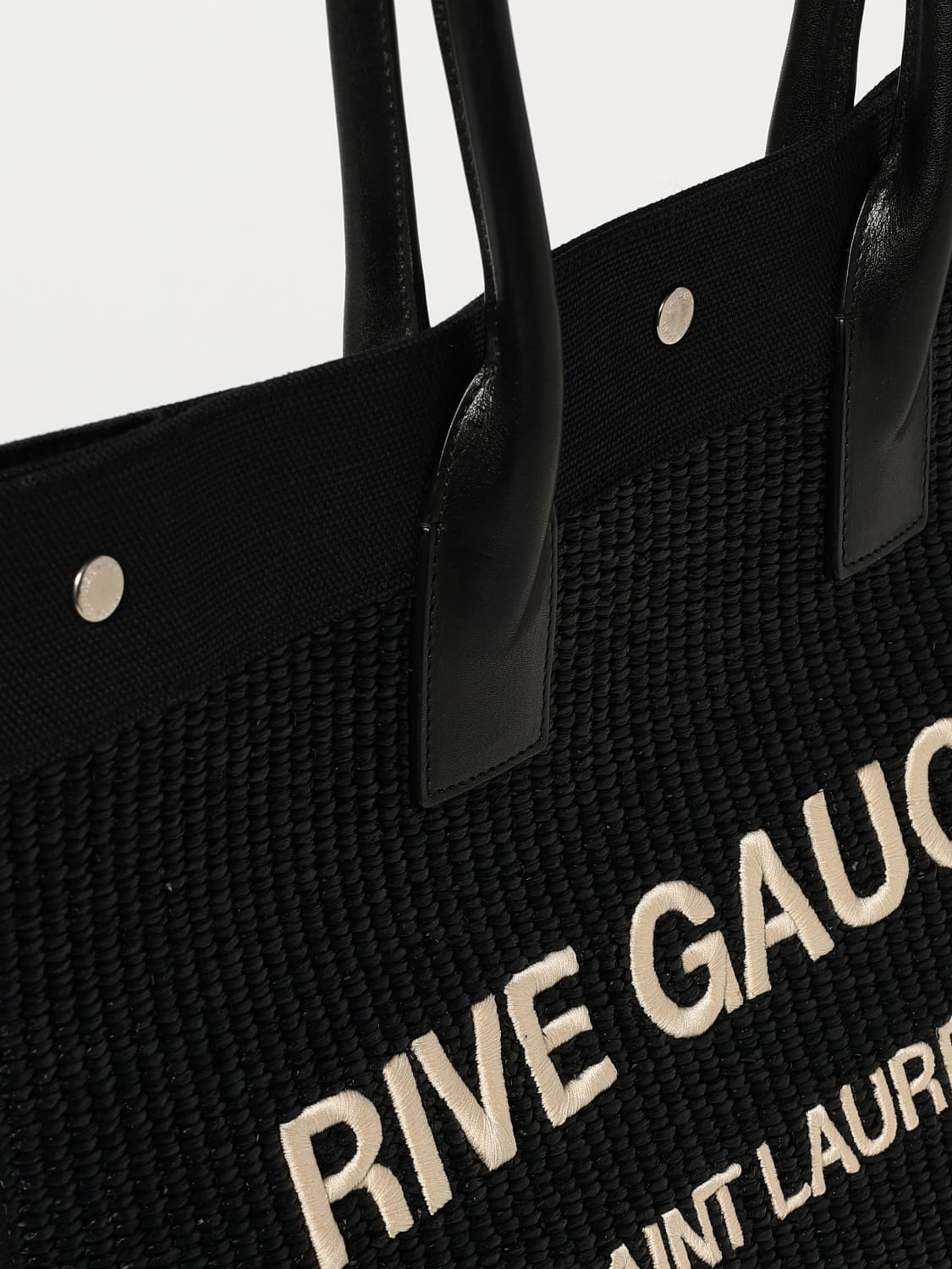 BORSA TOTE SAINT LAURENT "RIVE GAUCHE LARGE" IN RAFFIA