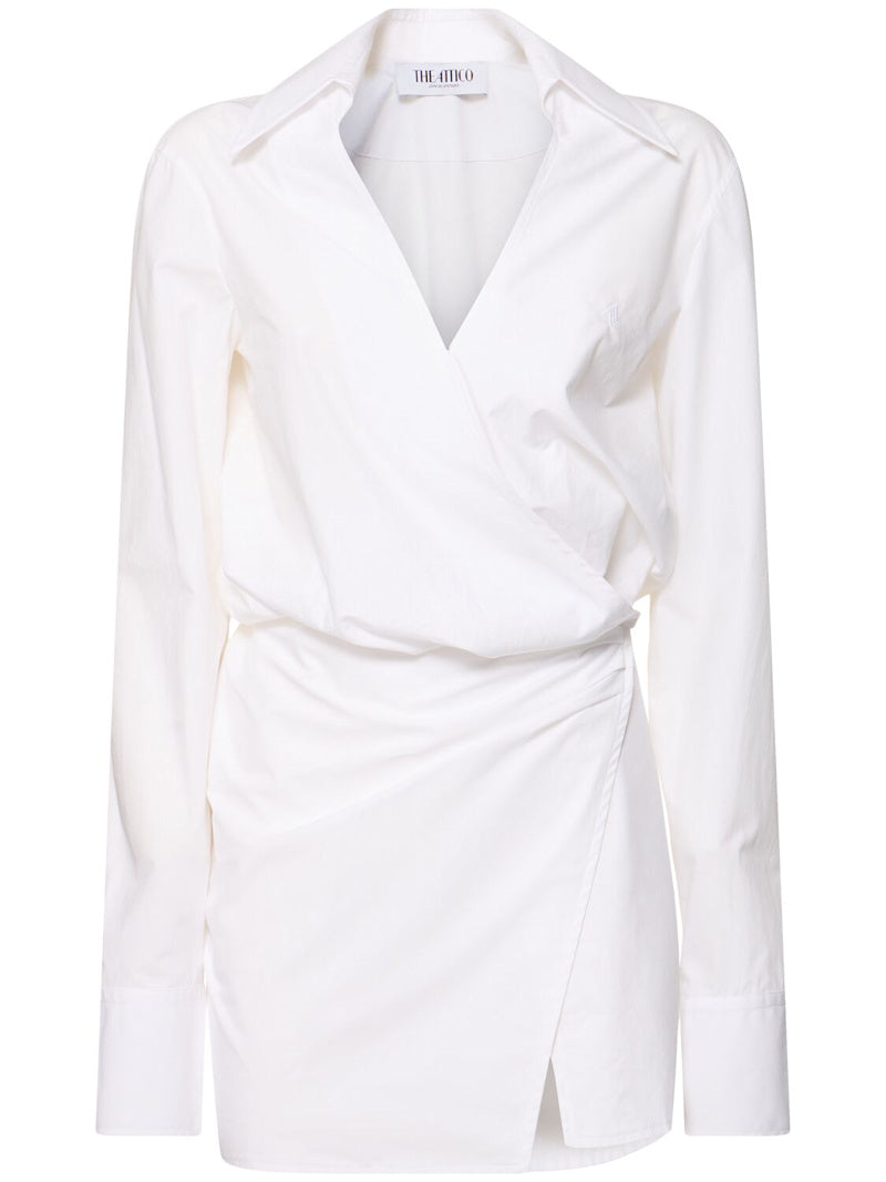 Vestito in popeline drappeggiato the attico