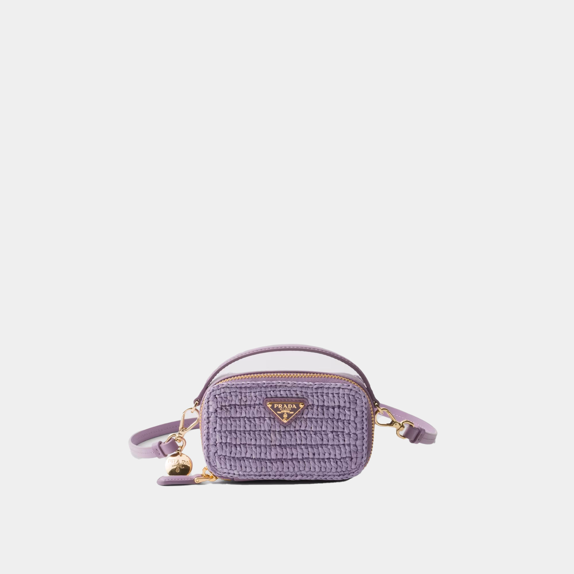 Mini pouch in crochet e pelle