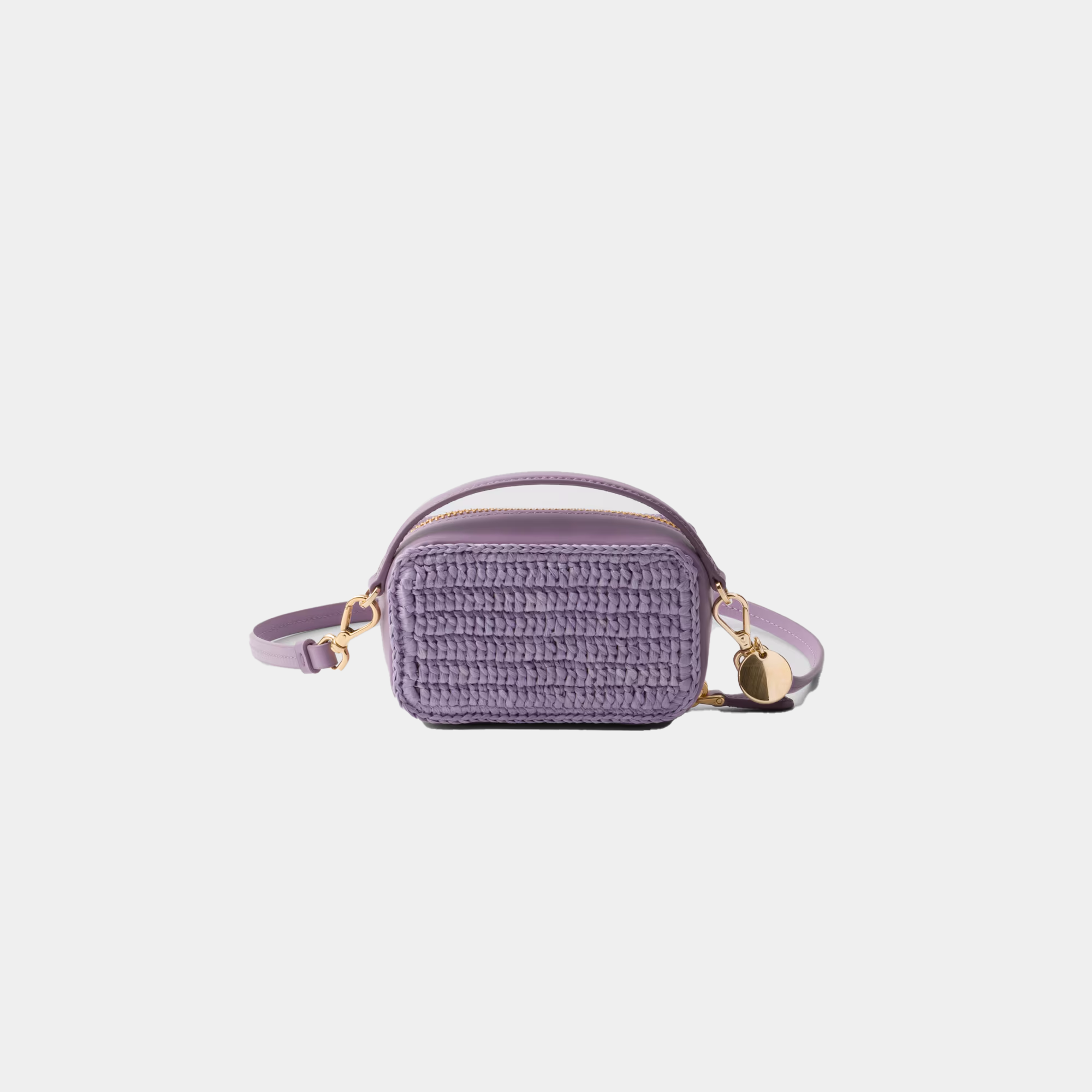 Mini pouch in crochet e pelle