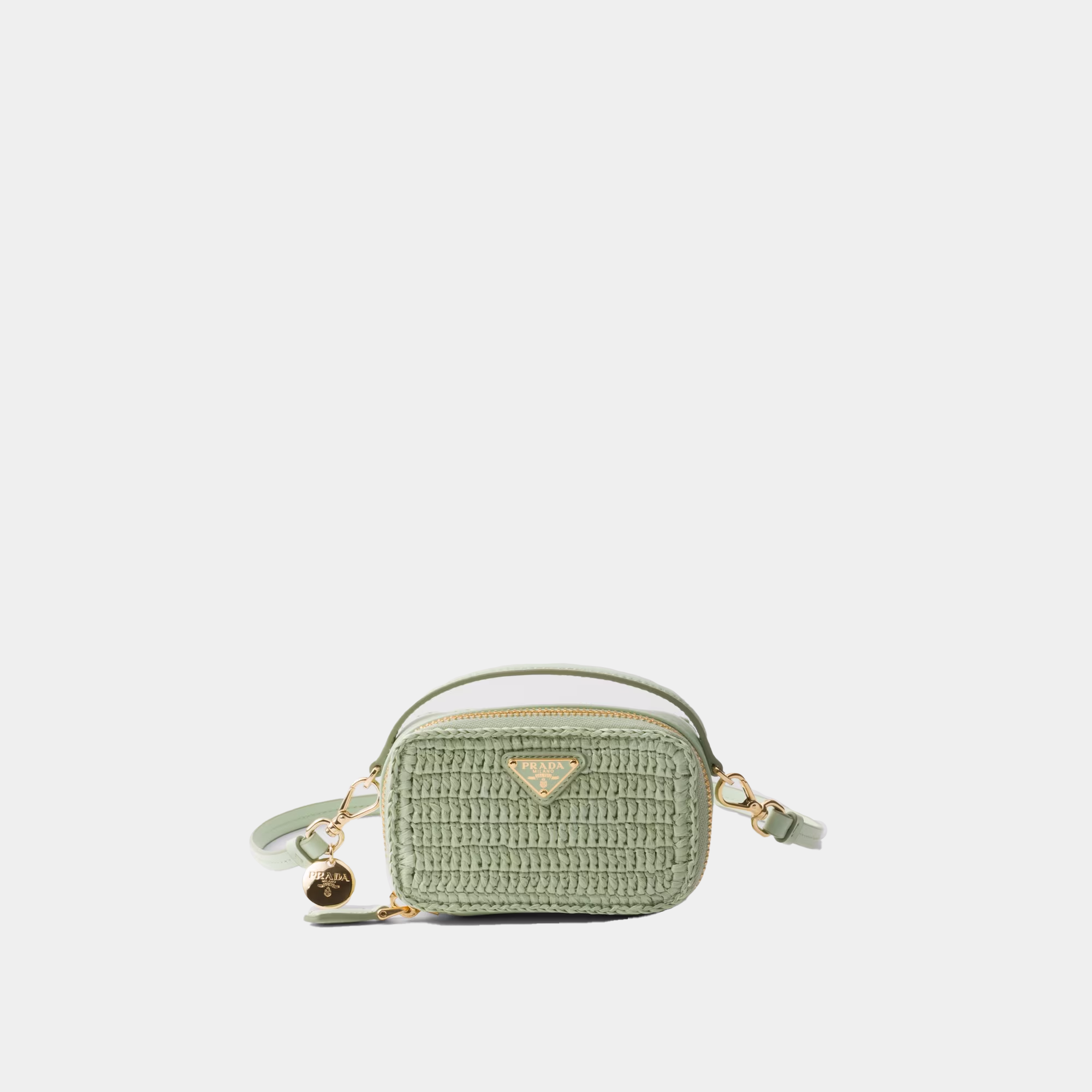 Mini pouch in crochet e pelle