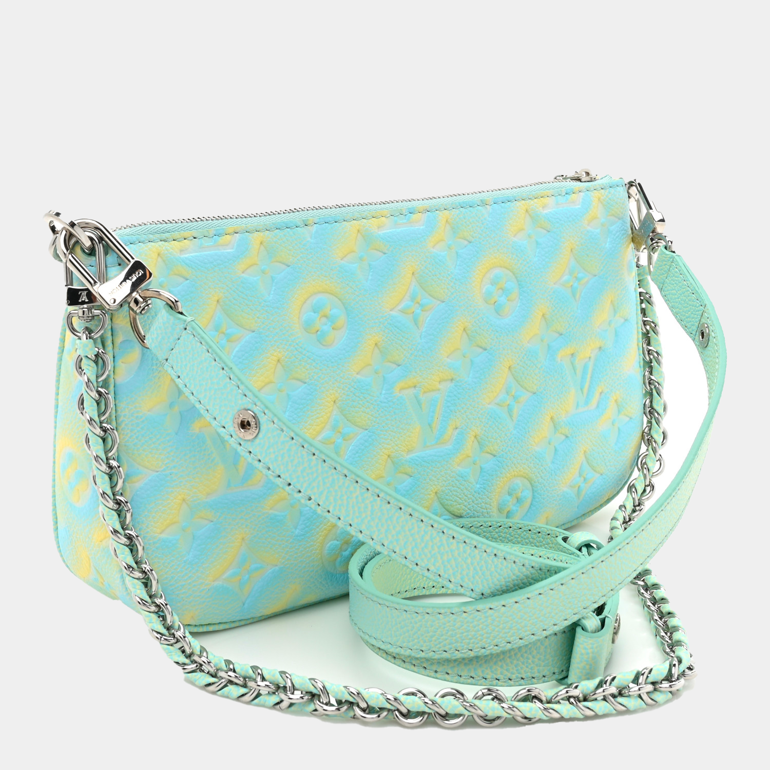 LOUIS VUITTON Empreinte Monogram Summer Stardust Multi Pochette Accessories Water Green