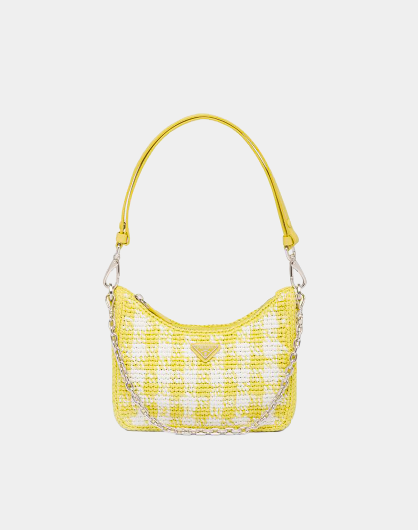 Prada Borsa a spalla Re-edition in crochet
