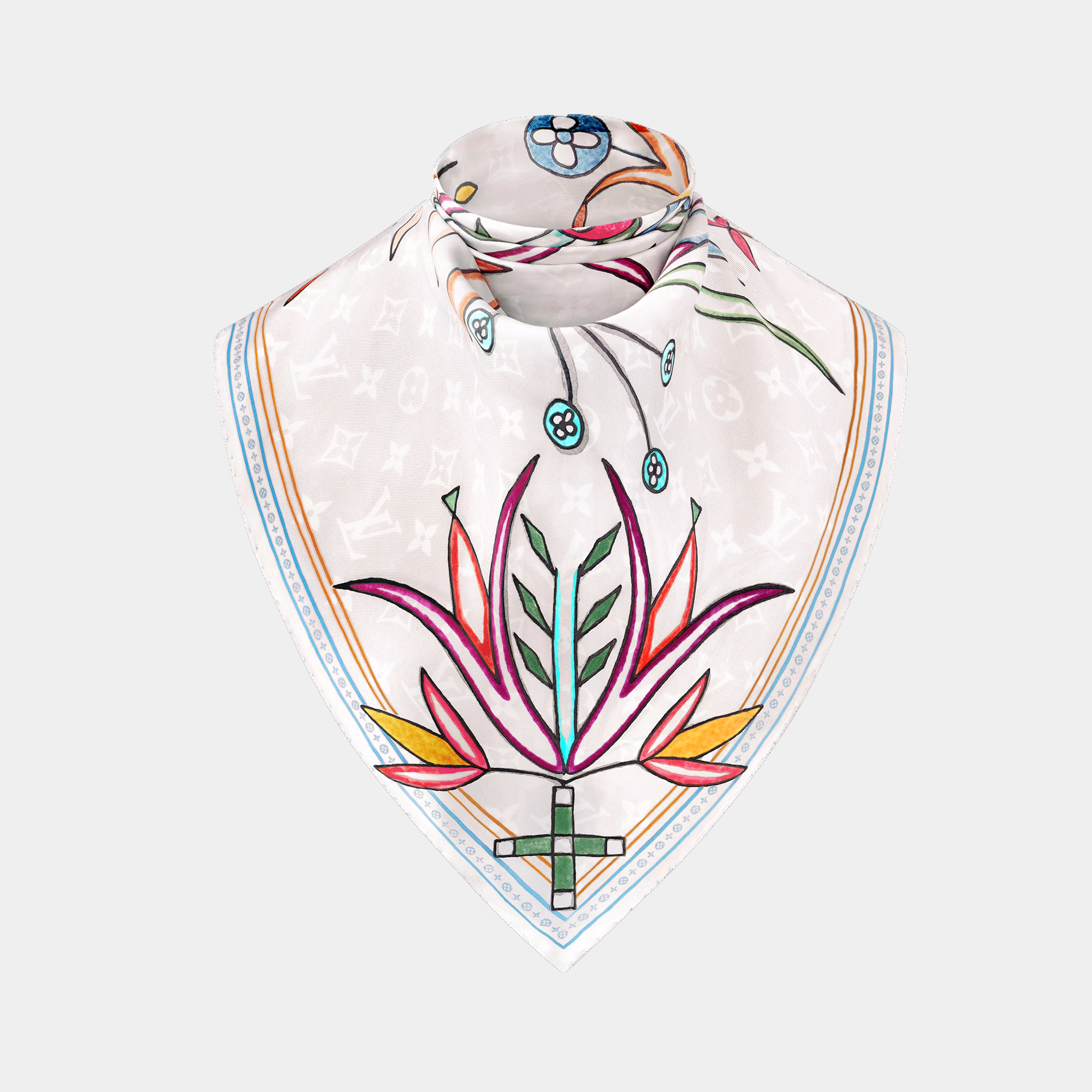 Dakota Flower Silk Square