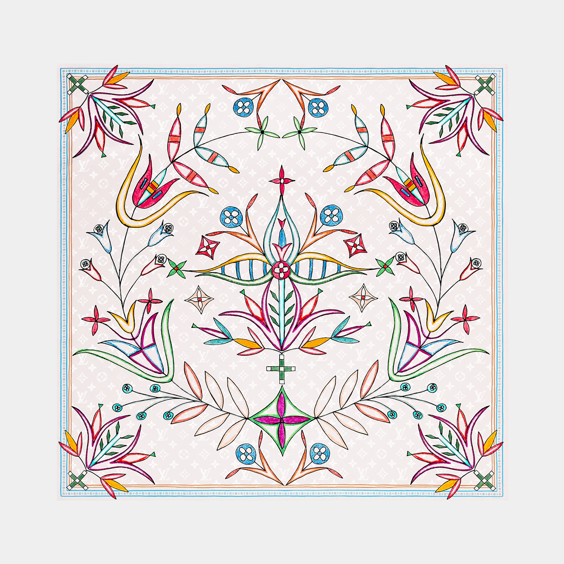 Dakota Flower Silk Square