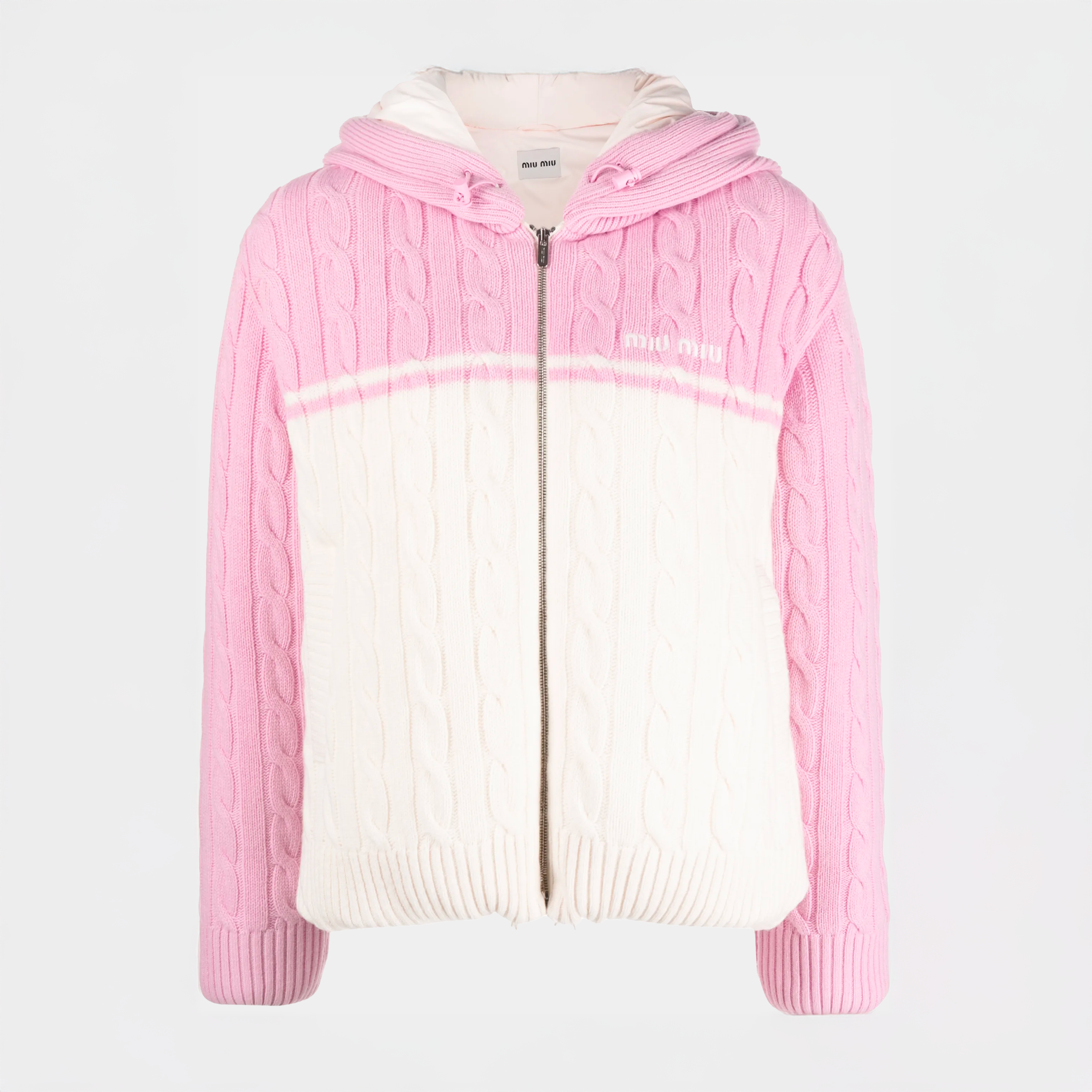 miu miu piumino intrecciato