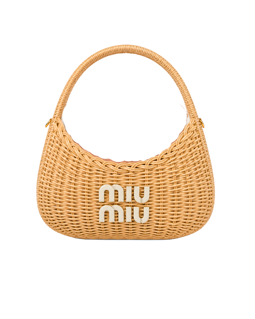 miu miu wander in midollino naturale/white