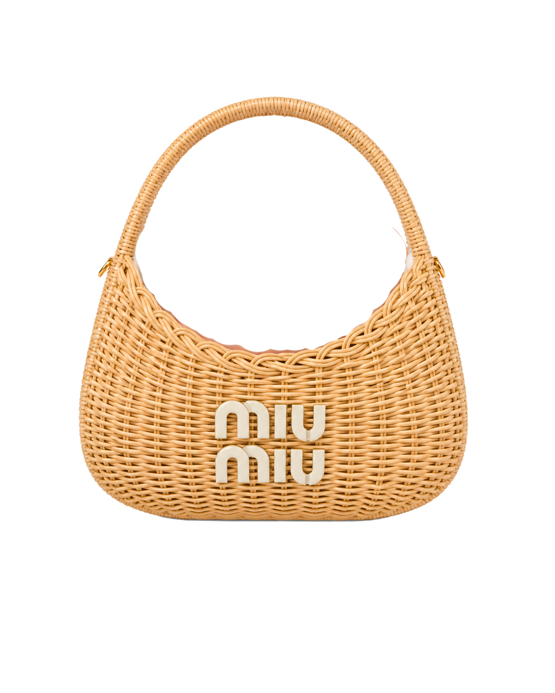 miu miu wander in midollino naturale/white