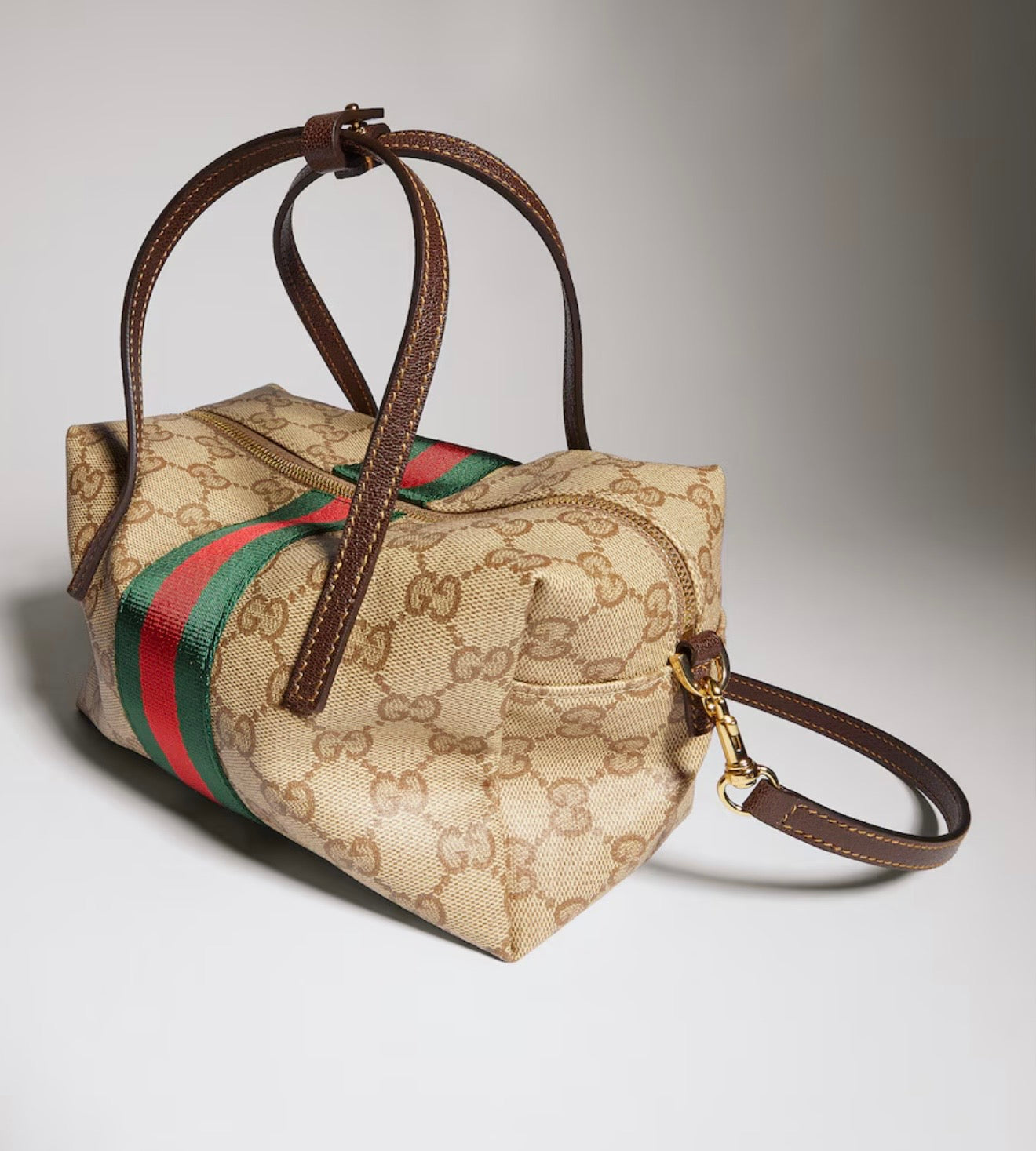Mini Gucci Boston con dettaglio web