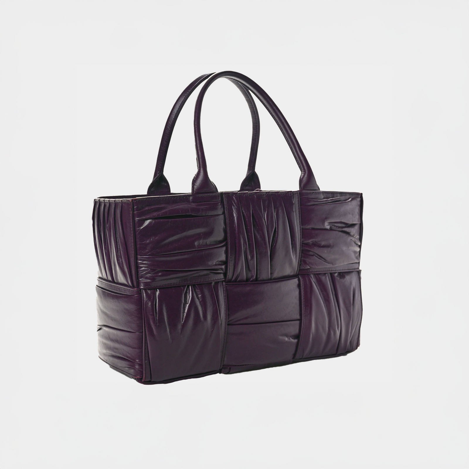 Borsa Bottega Veneta Veneta Veneta Foulard Intrecciato Pleated Medium Arco Tote - MS Luxury