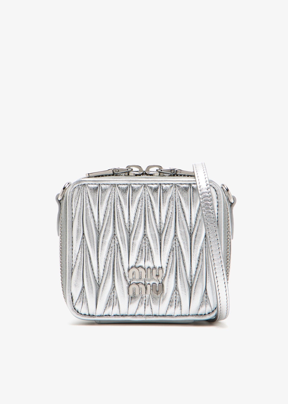 Miu Miu leather matalasse square