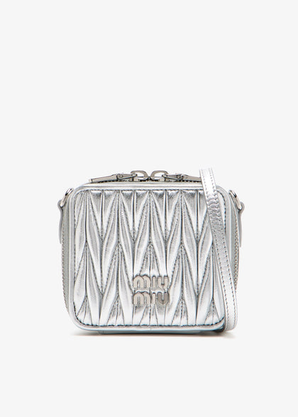 Miu Miu leather matalasse square
