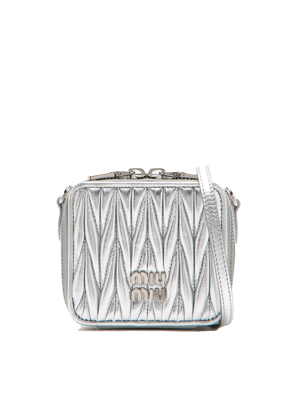 Miu Miu leather matalasse square