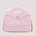 Chanel Chanel 31 Micro Leather Chain Shoulder Bag Pink Gold