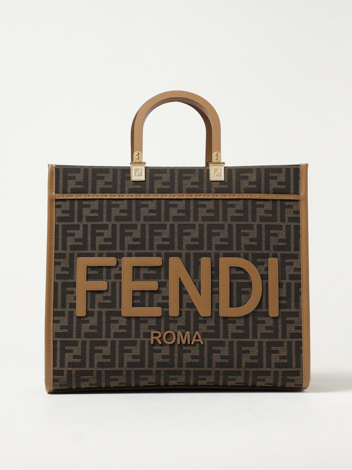 Tote Fendi in pelle e tela