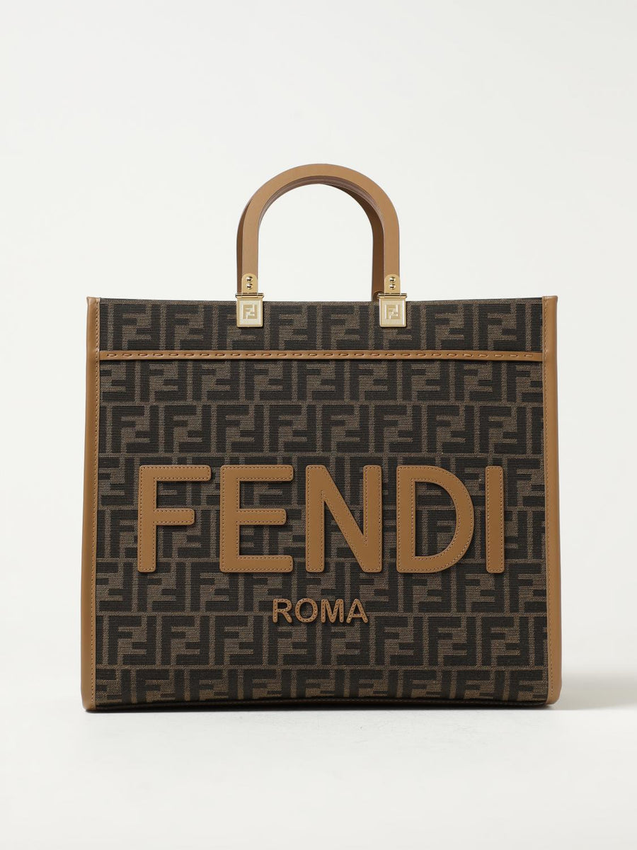 Tote Fendi in pelle e tela