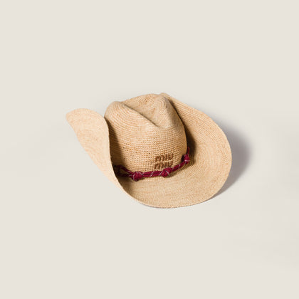 Cappello cowboy raffia