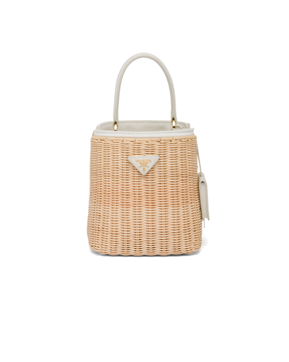 BORSA A TRACOLLA IN VIMINI PRADA
