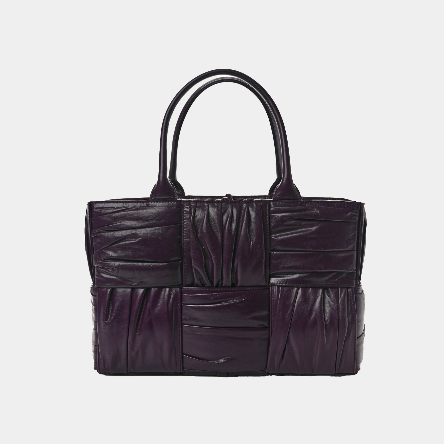 Borsa Bottega Veneta Veneta Veneta Foulard Intrecciato Pleated Medium Arco Tote - MS Luxury