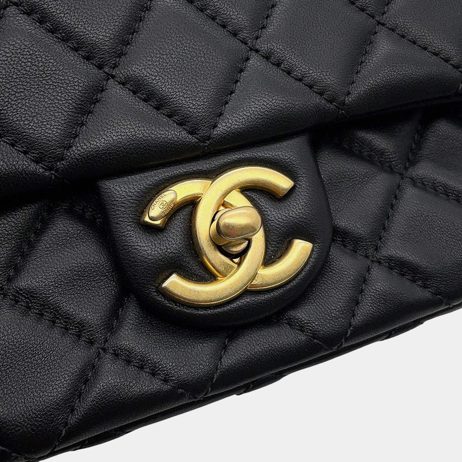Chanel Mini Matelasse 20 Black Lambskin