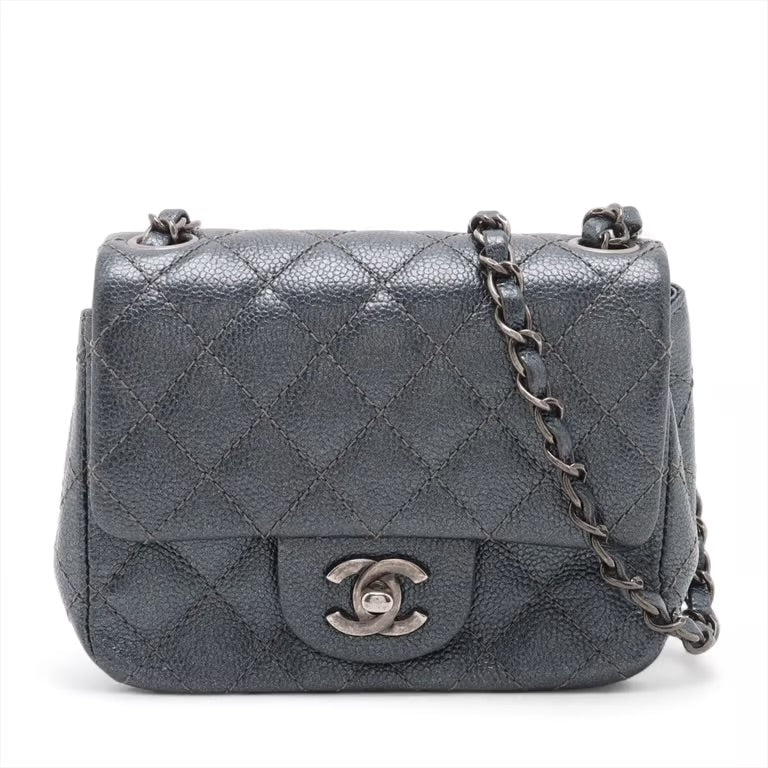 Chanel Minimatrasse 17 Caviar Skin Single Flap Single Chain Bag