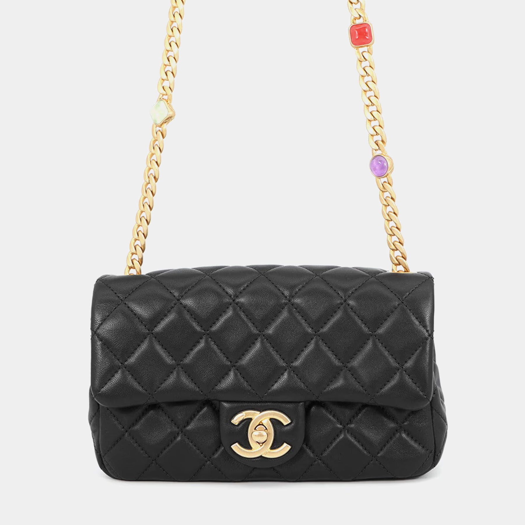 Chanel Mini Matelasse 20 Black Lambskin