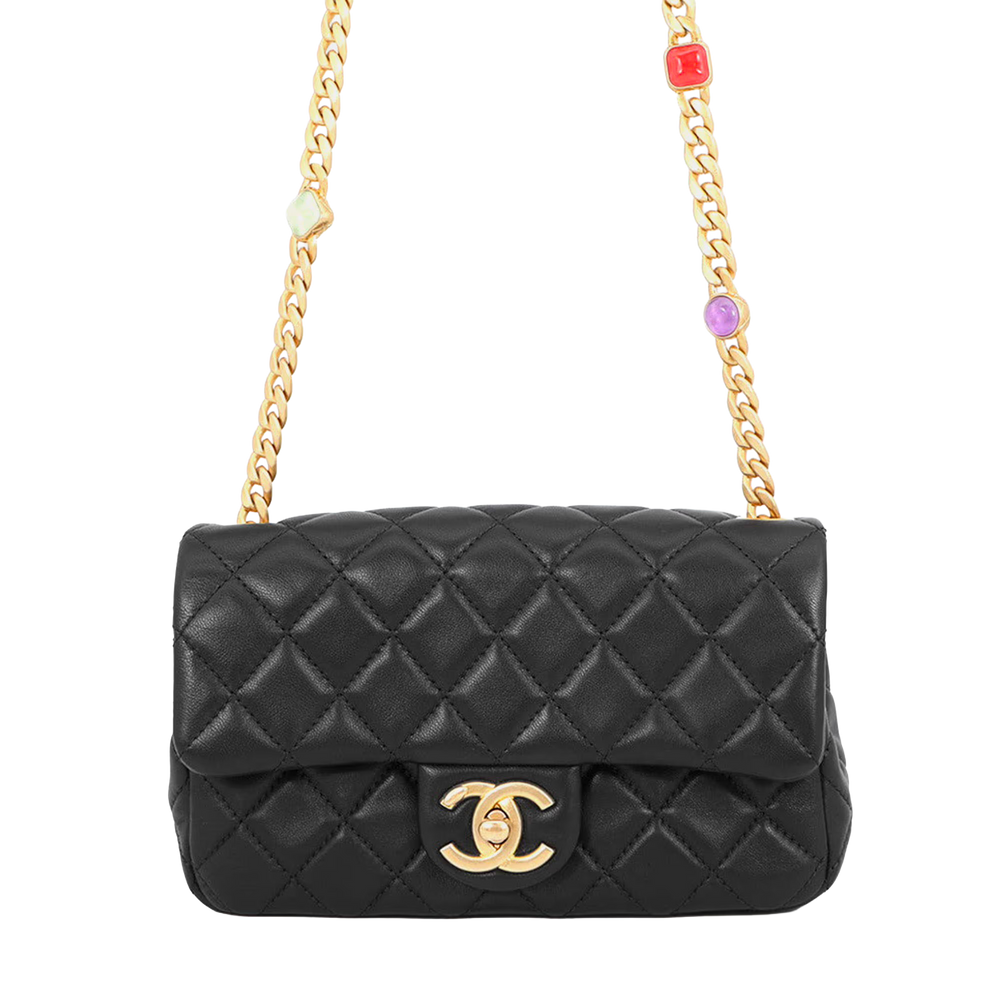 Chanel Mini Matelasse 20 Black Lambskin