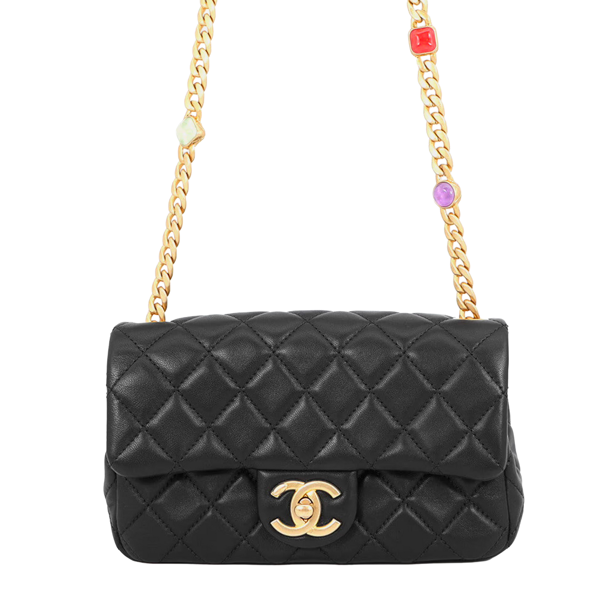 Chanel Mini Matelasse 20 Black Lambskin