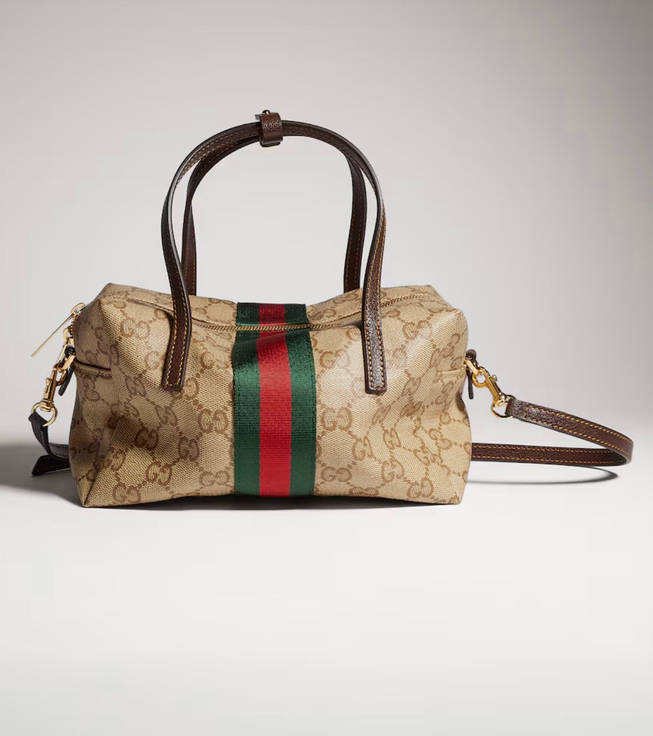 Mini Gucci Boston con dettaglio web