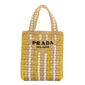 Prada raffia wood bead