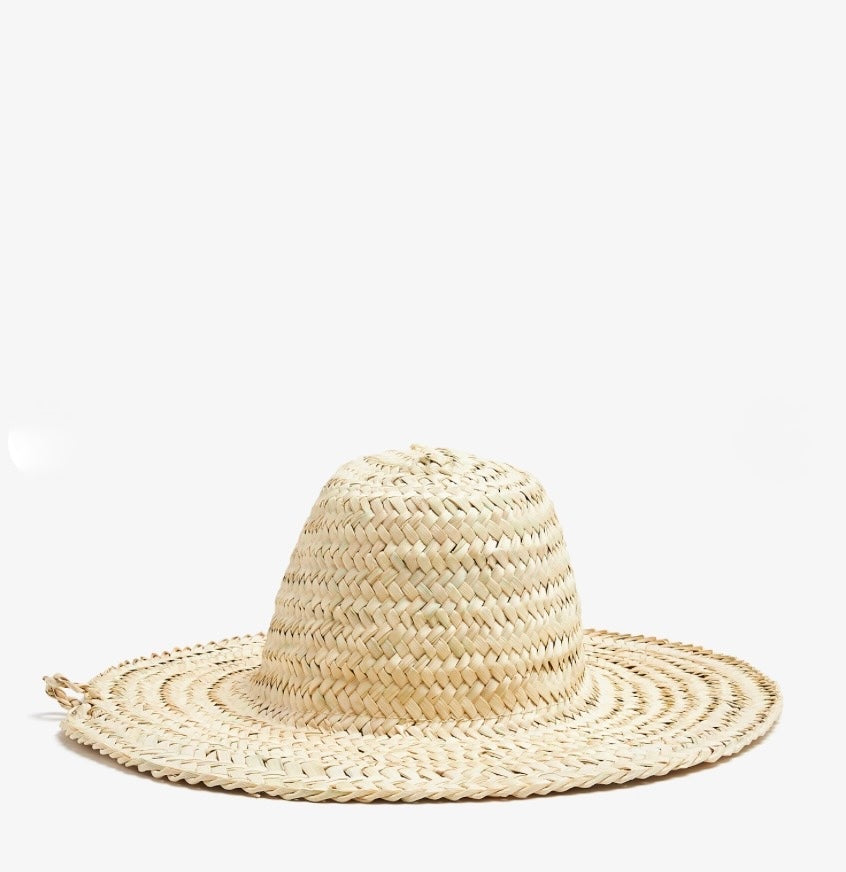 MIU MIU
Palmetto Hat In Beige/cognac