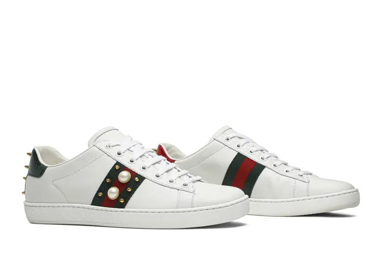 Gucci Wmns Ace Studded 'White'