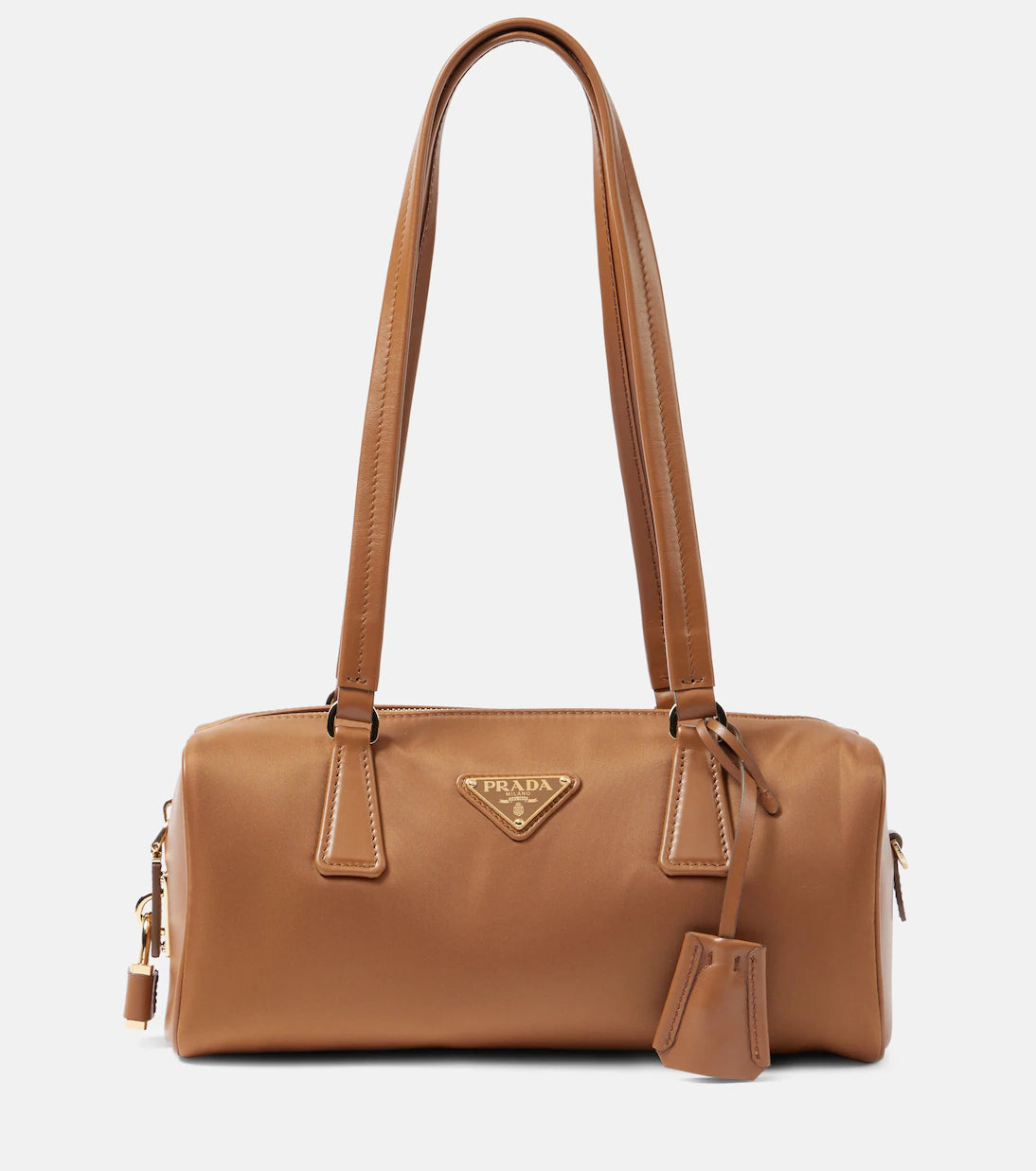 Borsa a spalla Medium in Re-Nylon e pelle