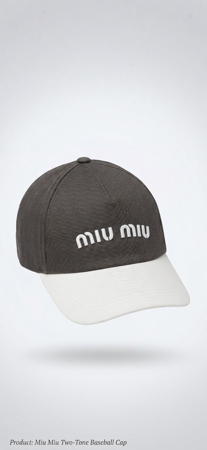 Cappello da baseball in Drill MiuMiu