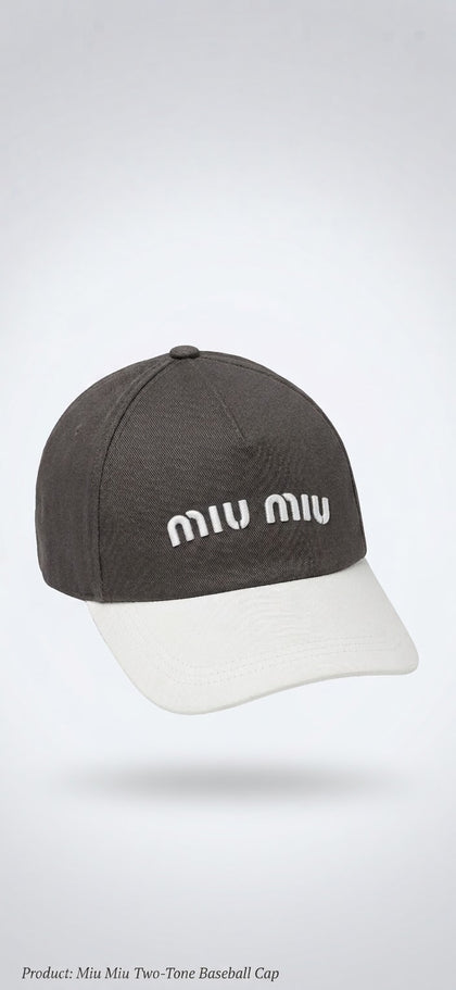 Cappello da baseball in Drill MiuMiu