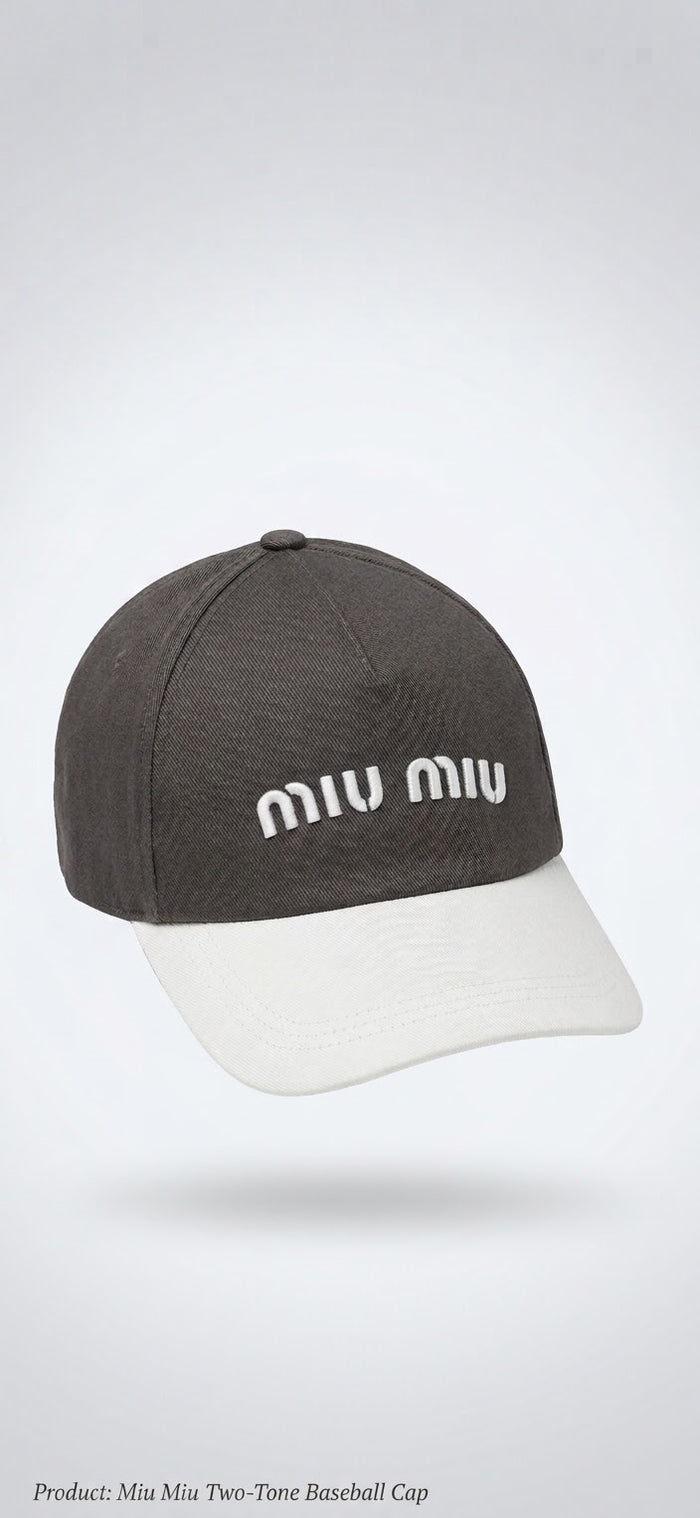 Cappello da baseball in Drill MiuMiu