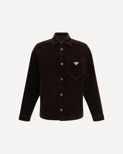 Prada velvet shirt jacket