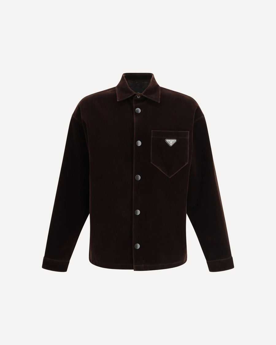 Prada velvet shirt jacket