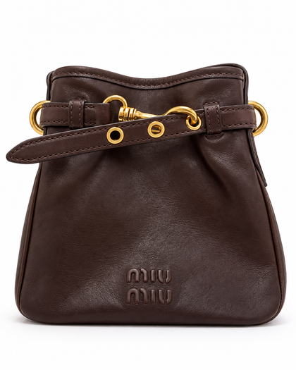 Miu miu pouch in nappa corda