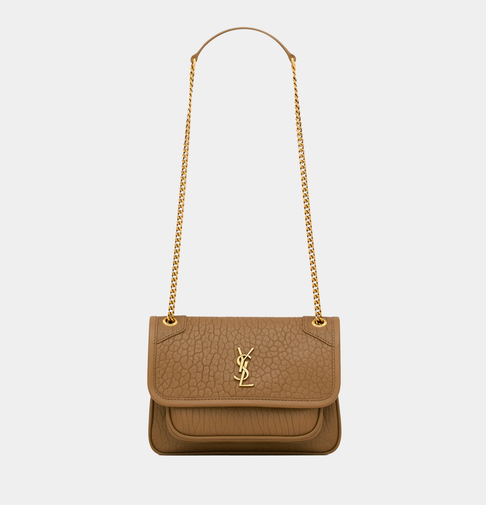 Saint Laurent Borsa Niki In Pelle Di Agnello Martellata - MS Luxury